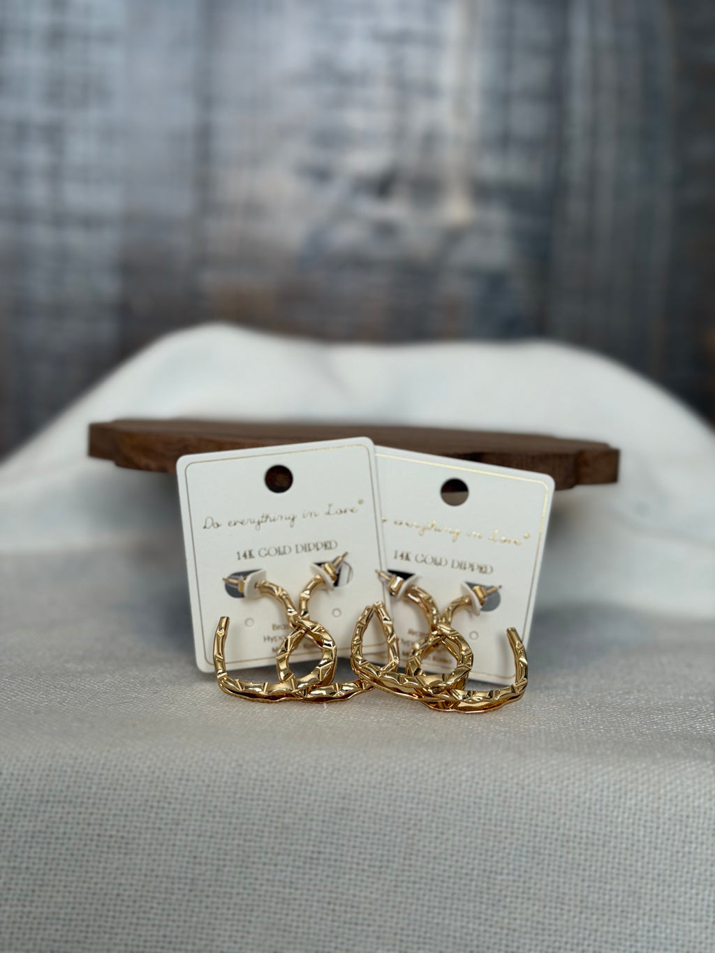 14K Gold-Dipped Open Heart Post Earrings
