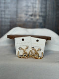 14K Gold-Dipped Open Heart Post Earrings