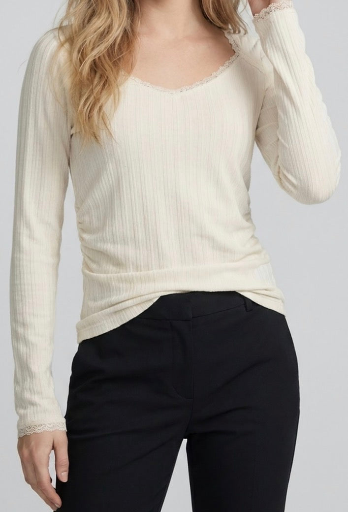 The Delicate Lace Ruched Top