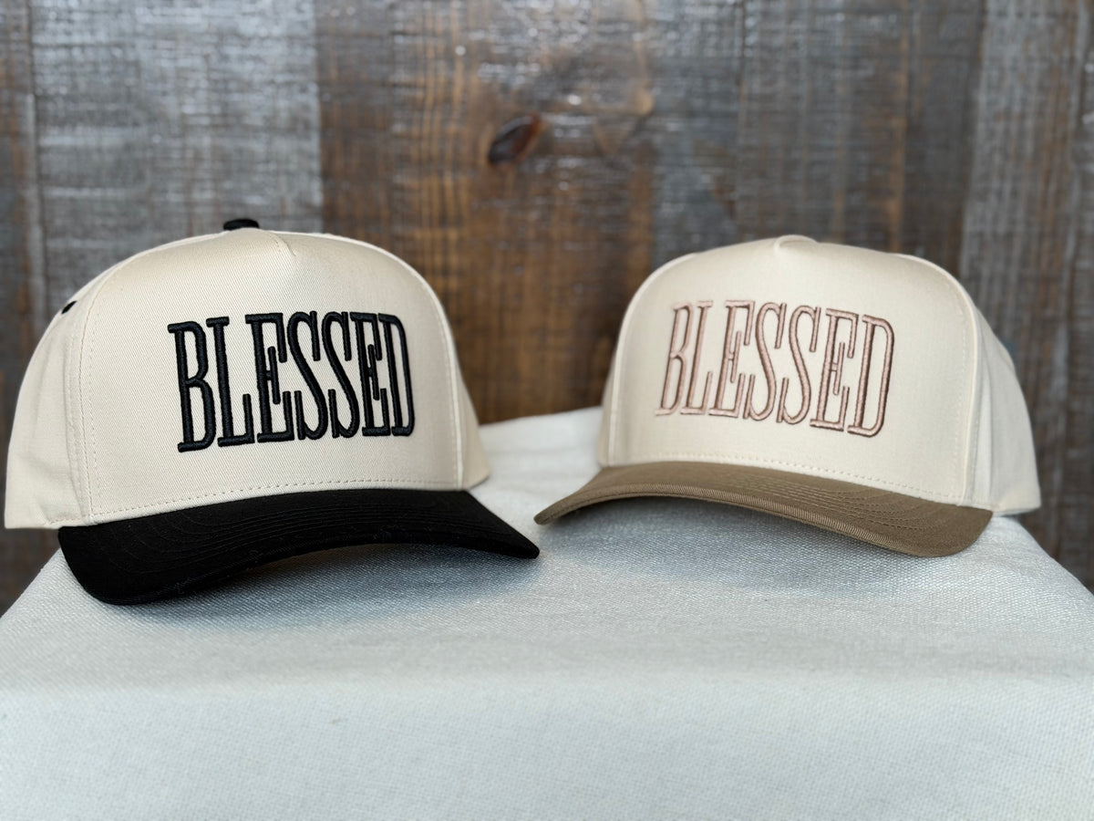 Blessed Embroidered Two-Tone Trucker Hat